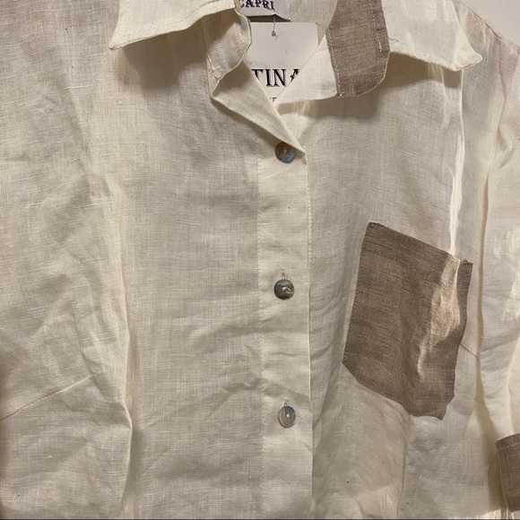 Cute Button Up with 3/4 sleeve - Picture 2 of 5